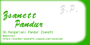 zsanett pandur business card